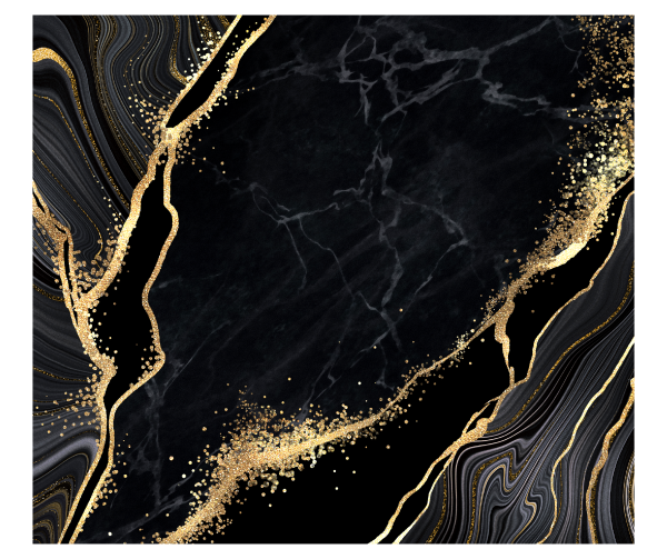 Black/Gold Marble Tumbler